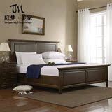 美式床实木1.8米实木床双人床现代简约全实木加宽 储物 实木婚床