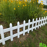 田园白色栅栏塑钢绿化草坪护栏PVC围栏别墅花园栏杆学校花坛篱笆