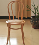 美式乡村实木餐椅子复古茶馆椅休闲圆靠背椅咖啡椅奶茶店椅摄影椅