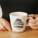 【日本进口 大阪城 马克杯】咖啡杯 奶茶杯 釉下彩水杯 牛奶