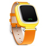小天才电话手表Y01 儿童智能手表 360度防护定位通话橙色皮质手表