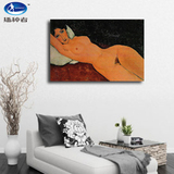 【播种者_玫瑰色的裸女】欧式简约现代油画手绘 客厅家居装饰画