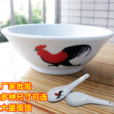 厂家直销怀旧老式陶瓷公鸡碗 鸡公碗TVB周星驰道具农家乐餐具批发