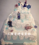 上海麦德香宝宝三层生日蛋糕同城配送创意个性周岁蛋糕冰雪奇缘