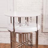 餐桌椅组合 欧式酒吧吧台椅不锈钢椅子时尚桌椅组合简约现代椅子
