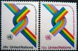 联合国(纽约)绳结-联合国协会世界联合会邮票 1976年2全 全新