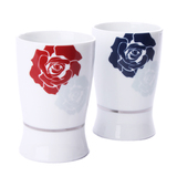 瑞士设计Spanaco黑红玫瑰时尚陶瓷情侣刷牙杯漱口杯 情人节礼物