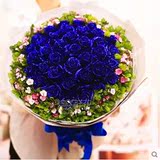 蓝色妖姬花束款式花店鲜花速递上海市区免费配送热卖鲜花送花上门