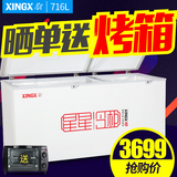 XINGX/星星 BD/BC-716E 大冰柜商用冷柜大型冷冻冷藏卧式单温雪柜