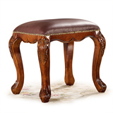 美式小凳子实木凳子欧式实木化妆等换鞋凳子古筝凳子实用小矮凳子