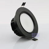 欧式美式全黑色LED天花筒灯3W5W7W10W12W15W护眼防雾罩筒灯嵌入式
