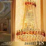 良合奢华酒店工程金色客厅餐厅书房传统水晶壁灯灯饰B6207