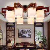 现代中式吸顶灯客厅简约实木灯圆形餐厅书房卧室古典创意木质灯具