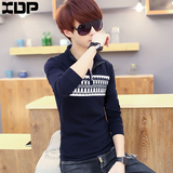 xdp青少年长袖T恤男韩版修身 中学生POLO衫男 春季潮流时尚打底衫
