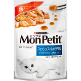 日本Monpetit猫咪主粮妙鲜包 法国至尊厨房 牛骨烧汁烤鱼脊白肉