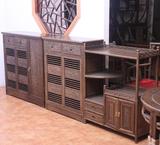 现代中式红木家具 鸡翅木鞋柜 储物柜 杂物柜 实木3门 两门鞋柜