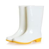 男女中高筒食品卫生靴白色雨鞋雨靴防滑耐磨套鞋水鞋水靴耐酸碱油