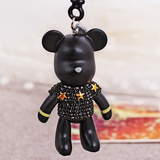 韩国创意礼品可爱暴力熊汽车钥匙挂件钥匙扣女生水钻饰品包包挂饰