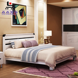 点点芳华 1.8双人床1.5米板式彩色烤漆床高箱带抽屉气动储物床211