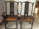 清代老旧家具椅 太师椅 人物雕刻包浆好完美收藏