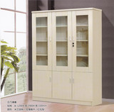 昆明书柜现代中式实木书柜 两门三门现代简约组合深色书柜书柜