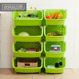 厨房菜篮子蔬菜收纳筐塑料长方形储物收纳篮装水果零食菜框置物架