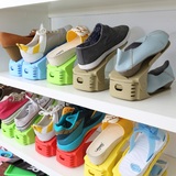 韩式纳美嘉可调节三档高度鞋托塑料创意鞋柜双层收纳鞋架 10只装