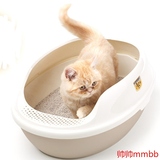 2016开放式猫厕所双层半封闭式宠物用品松木水晶三层踏板猫砂盆