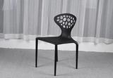 创意椅北岸家具 欧式时尚白色餐椅 宜家简约休闲塑料椅子镂空饭椅