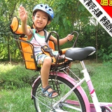 自行车儿童座椅折叠单车后座电动车座后置坐垫安全带靠背可调靠头