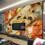 立体玉雕3D墙纸壁纸电视背景墙客厅卧室大幅壁画中式浮雕壁画特价
