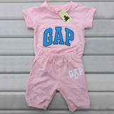 GAP男女宝宝0-1-2-3婴幼儿小童短袖套装时尚韩式儿童装潮女童夏装