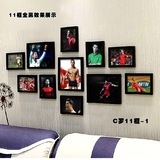 C罗梅西足球明星照片墙装饰画相框组合挂画墙画相片墙海报画挂墙
