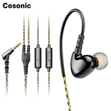 Cosonic W1 耳机 入耳式 重低音跑步线控挂耳耳麦带话筒运动耳塞