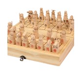 木制纯手工 中国象棋套装玩具 儿童立体卡通造型象棋 桌面游戏
