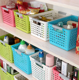 长方形塑料收纳盒厨房浴室卫生间桌面收纳置物篮整理筐橱柜整理盒