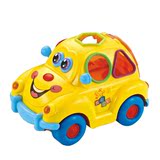 汇乐516玩具音乐灯光小汽车 宝宝积木儿童电动智趣水果车益智玩具