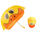 迪斯尼小黄鸭儿童直柄晴雨伞创意不规则鸭嘴防雨伞00050