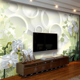大型3D圈圈壁画现代电视背景墙纸壁纸个性家装定制环保无缝无纺布