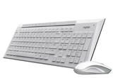 雷柏8200P多媒体5G无线巧克力防水键盘鼠标白套装 无线套装正品