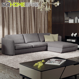 斯可馨现代简约可拆洗布艺沙发组合客厅转角小户型高档布沙发