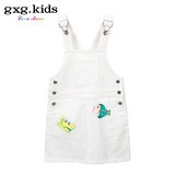 gxg kids童装专柜新款女童白色背带裙儿童卡通短裙裙子B6216107