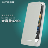 kmoso背夹电池HTC one m7无线充电宝壳 超薄皮套移动电源4.7寸