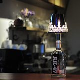 大谷设计咖啡厅酒吧装饰台灯 创意玻璃酒瓶灯 可调节光亮度