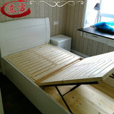 1.2米全实木床小床 白色高箱床储物水曲柳床单人床 简约现代时尚m