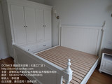 大连定制纯实木家具/橡木水曲柳双人床/欧式白色纯实木床