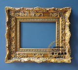 欧式实木数字油画框外框角花框定做 金/银色雕花框豪华复古框装裱
