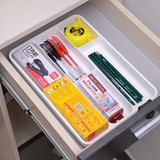 厨房抽屉收纳盒碗筷餐具整理盒塑料储物盒长方形桌面筷子盒子6058