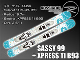 日本代购 Rossignol  SASSY 99 + XPRESS 11 B93 短款滑雪板