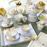咖啡杯套装欧式茶具15头咖啡具骨瓷英式下午茶茶具红茶陶瓷带托盘